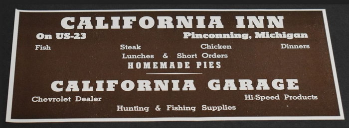 California Inn - Old Print Ad (newer photo)